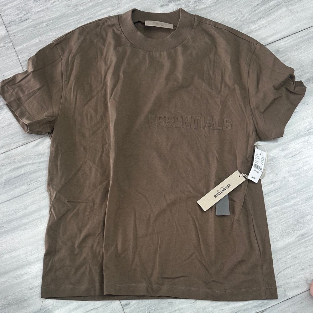 Essentials Men's Tee in Rich Brown